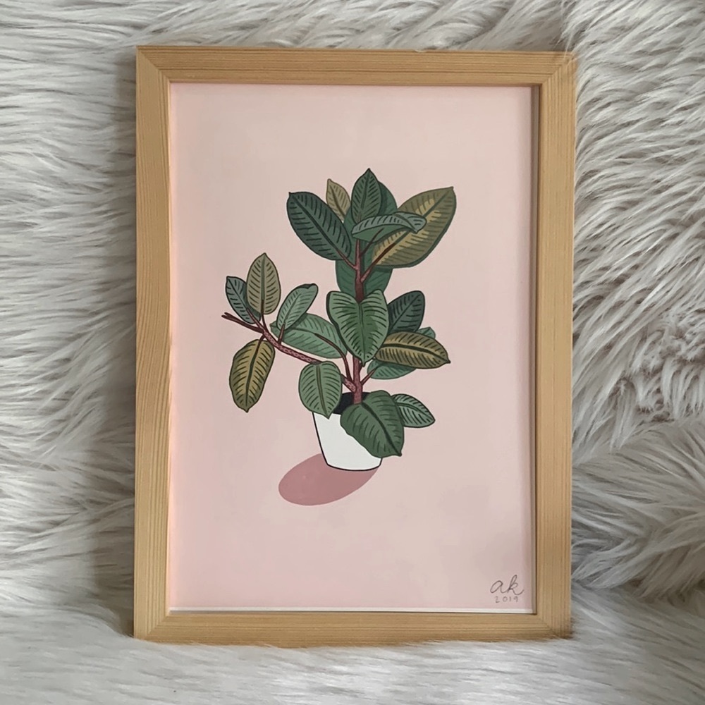 Rubber Plant Framed Print